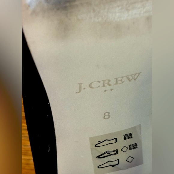 J.Crew Black Velvet Mary Jane’s W/ Rhinestone Buckle.Party Shoe. Woman’s Size 8 - Picture 2 of 14